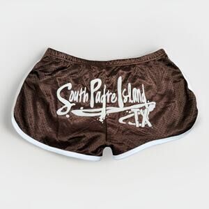 South Padre Island Y2K Juniors Large Low Rise Shortie Bootie Shorts